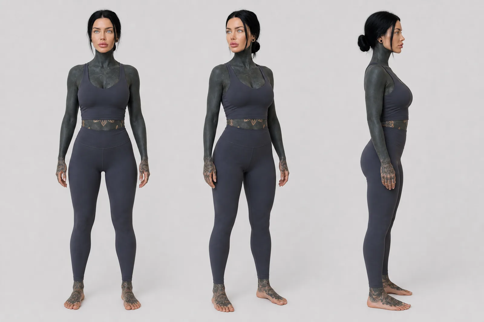 Three-view turnaround of Jade